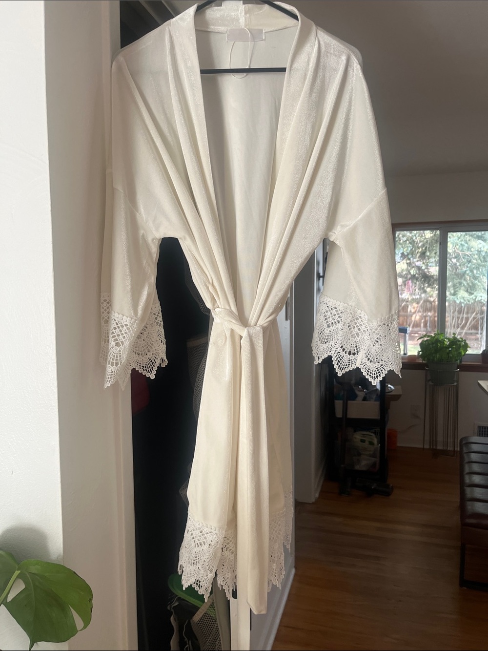 velvet white bridal getting ready robe